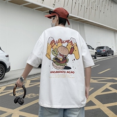 夏季潮牌宽松网红ins简约印花上衣美式街头短袖T恤男T1071-P32，男装T恤，星座512-2