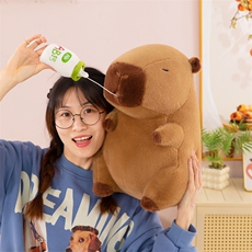 奶瓶水豚AB钙卡皮巴拉玩偶毛绒玩具【卓越毛绒玩具】
