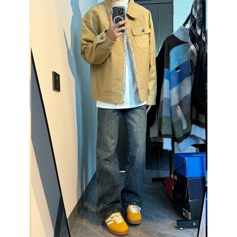 【现货】DJK6165-批80原版做工拉链花纹秋季刺绣工装夹克外套,男装夹克,星座603-2
