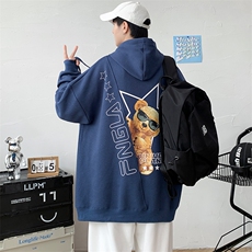 2023春季上新学生长袖时尚拼接印花连帽休闲卫衣男486-P45控价68，男装卫衣，电商A441-1