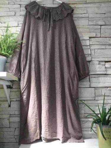 （现货）春款棉麻洋装，女装，彩后·台北