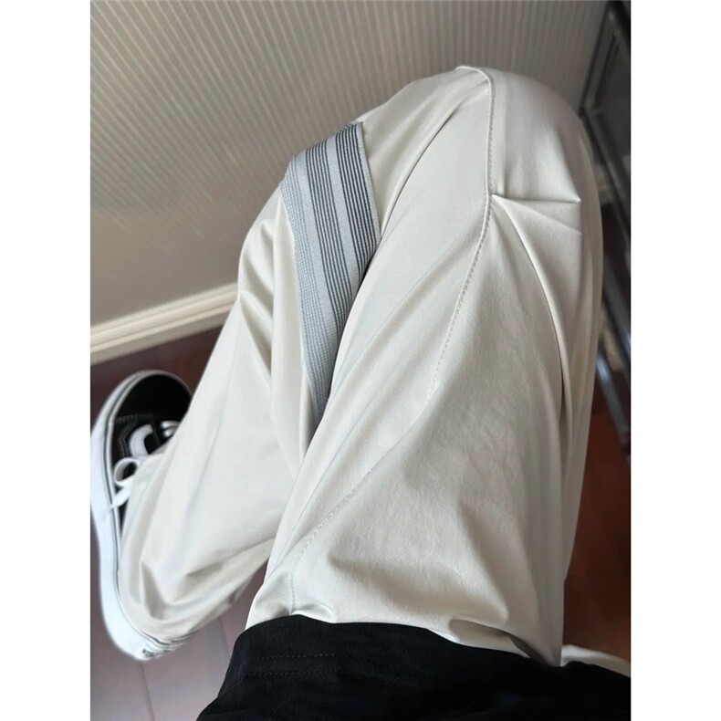 SK29-P37撞色拼接裤子男士2025秋季山系户外抽绳运动直筒阔腿,男装T恤,电商B323A