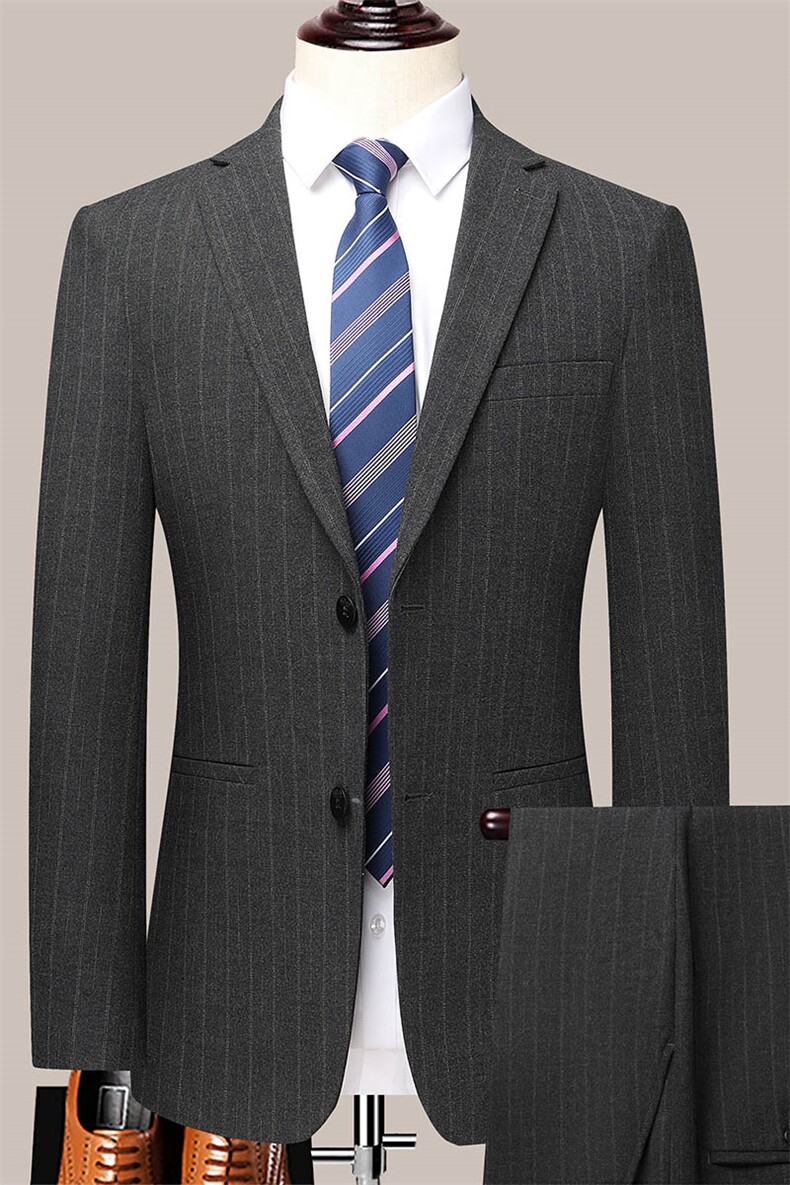 ASD6909秋季新款男士西服礼服西装修身商务休闲男装西服两件套装,男装西服,电商B360