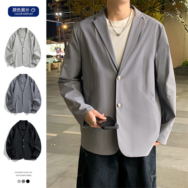 春季新款商务风西装外套男休闲西服男士西服JK02629-P83图片