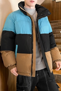 店主风2026新品冬季宽松情侣装撞色棉衣棉服冬装加厚外套D007-P90图片