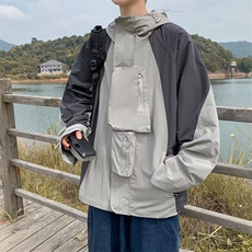 男秋季2023新款长袖夹克外套冲锋衣立体口袋F801P68，男装夹克，星座1116-2