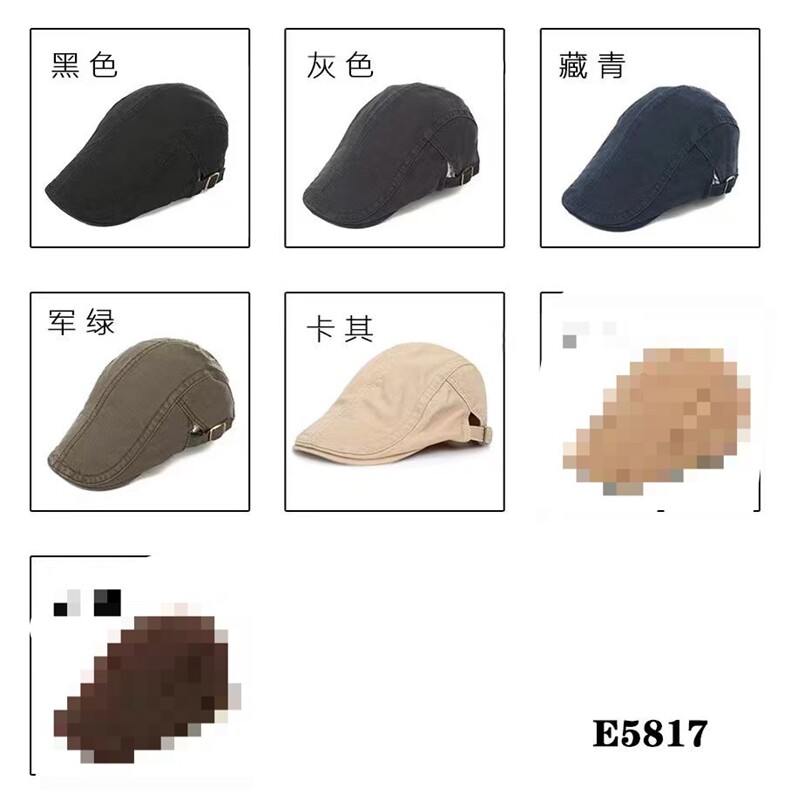 2025贝雷帽女春秋韩版百搭鸭舌帽复古显脸小,饰品帽子,洛丽兰可