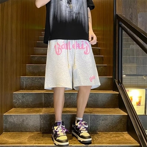 黑色短裤男款运动篮球休闲五分裤高街ins潮流宽松大裤衩沙滩裤夏图片