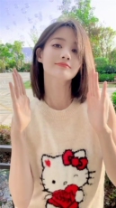 2025羊毛小猫刺绣舒适百搭简约秋冬新款保暖软糯，女装羊毛衫，莺澜羊绒