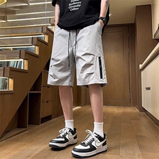 气质百搭潮流新款工装短裤夏季薄款褶皱设计DAA03-P32，男装牛仔裤，星座208-5