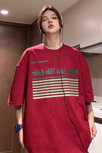 1中性条纹印花设计潮大码M-5XL短袖T恤男DT77773P18块特价控38图片