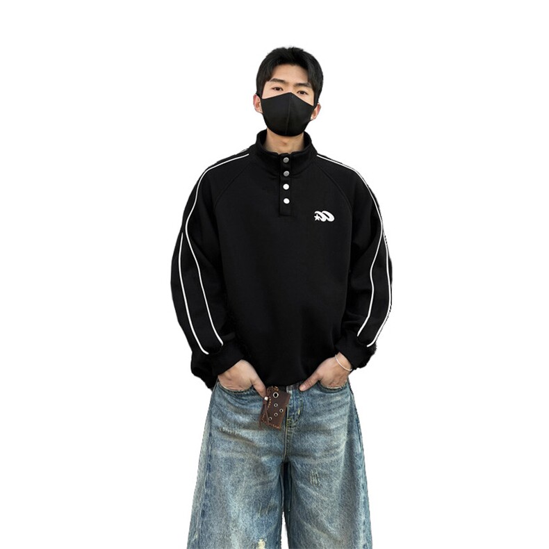 运动休闲刺绣polo领卫衣男cp109-特p65,男装卫衣,电商B371