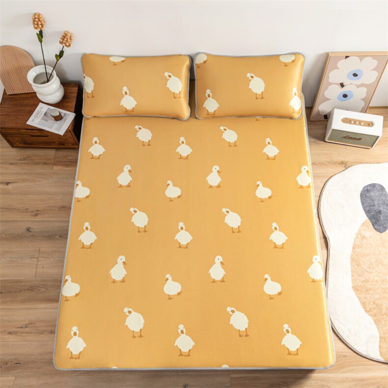 2023年新款可爱卡通可水洗家用冰丝软凉席，凉席，一起卖家纺