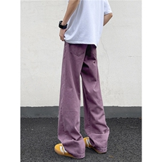 美式街头牛仔裤男直筒宽松欧美高街vibe风长裤子N082-P35，男装牛仔裤，星座308B-2