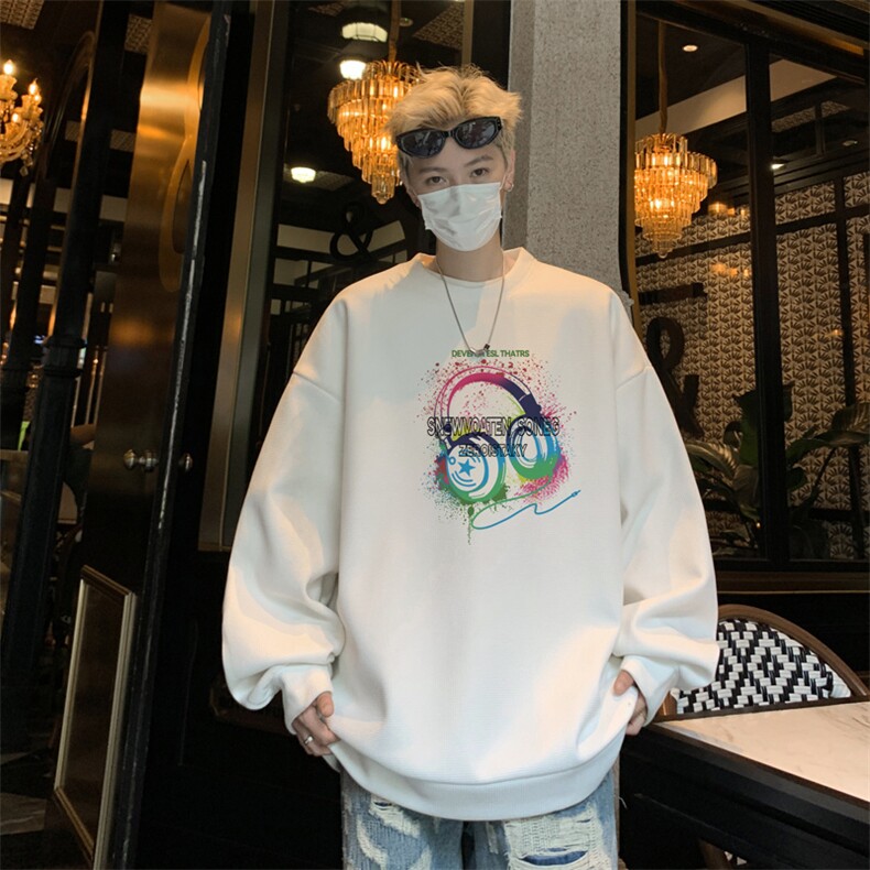 华夫格！华夫格上衣男圆领华夫格卫衣男大码长袖t恤男HY243-特P23,男装T恤,电商B367