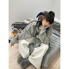 美式街头连帽卫衣女春秋印花情侣外套宽松情侣上衣潮LB60033-P62，女装短外套，星座1008