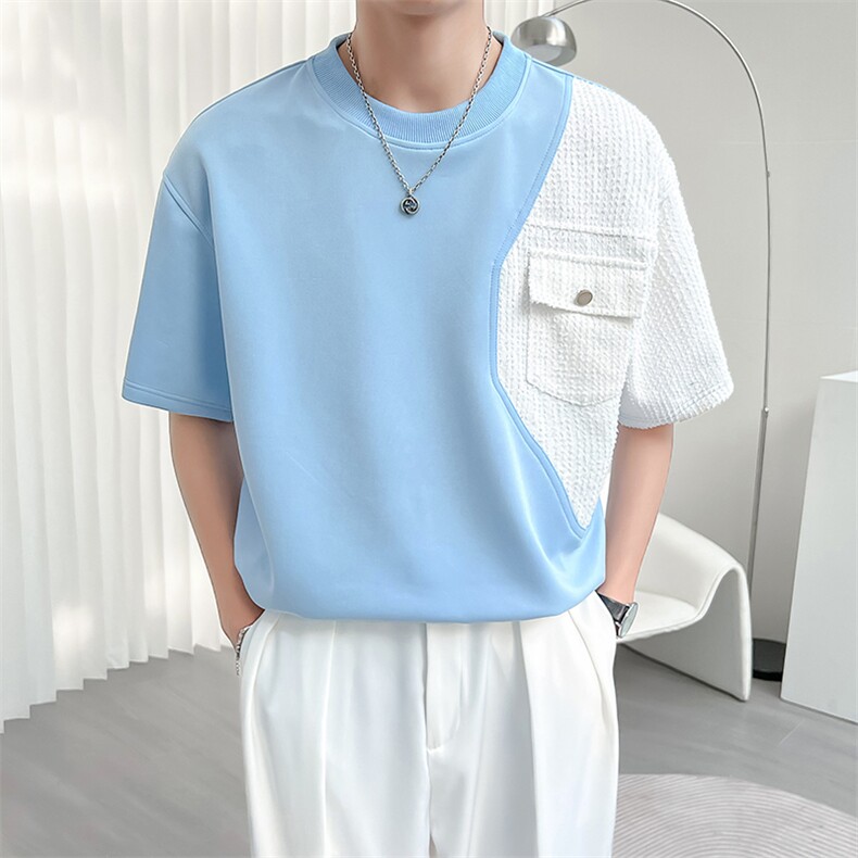 美式260g重磅纯棉短袖t恤男圆领宽松男士纯白色打底衫2025新款夏，男装T恤，电商A011（原4039）