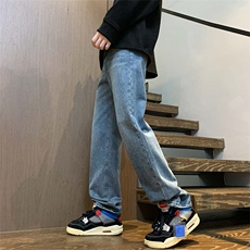 牛货！牛仔裤男美式高街vibe水洗复古直筒长裤A080-9601-P40控68，男装牛仔裤，电商A080