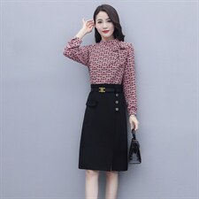 2025春装连衣裙立领休闲减龄修身收腰显瘦长袖连衣裙，女装连衣裙，施恩睿棋