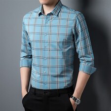 BK12598钱塘2020-2中青年男士秋季新款长袖薄款衬衣主推款P67，男装衬衫，钱塘207-2