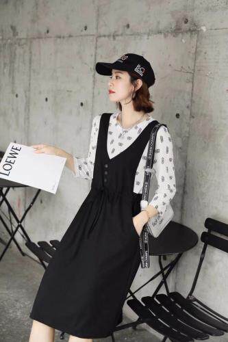 假两件套连衣裙,女装连衣裙,琪轩蔓莎