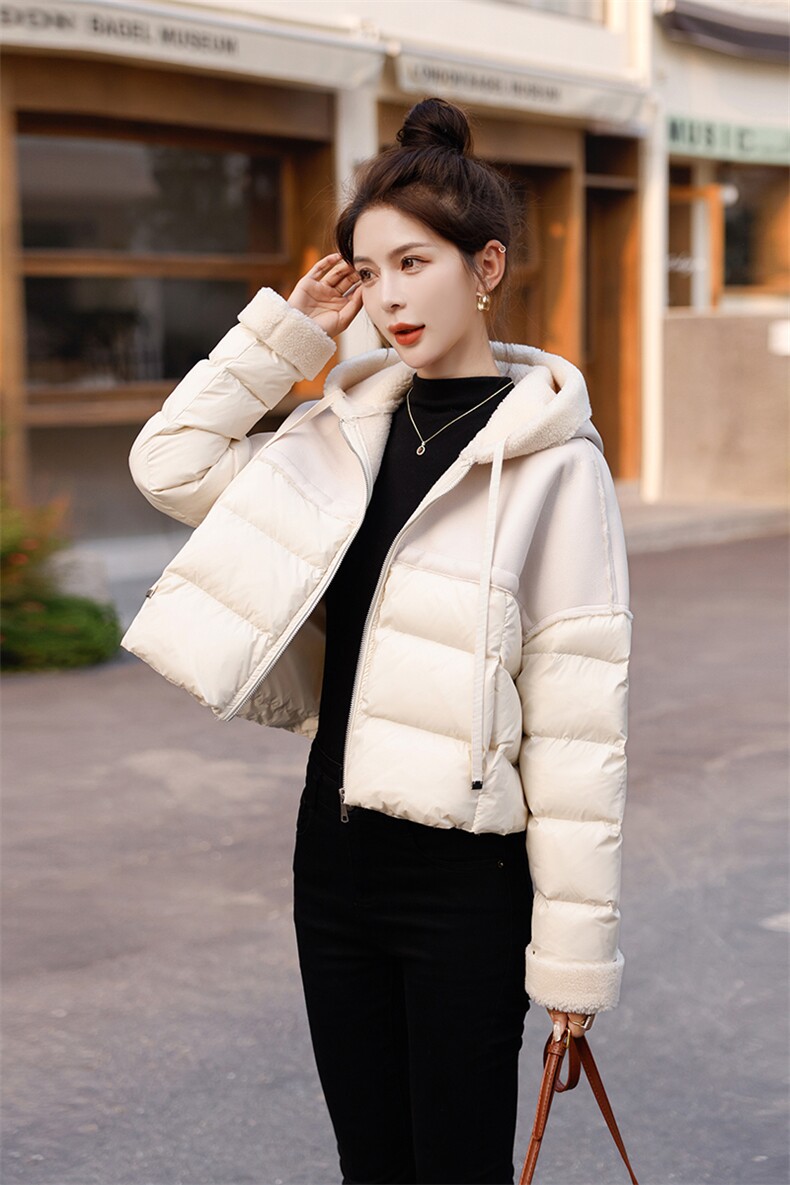 时尚保暖羽绒服女短款显瘦百搭秋冬外套,女装羽绒服,秋水欣儿
