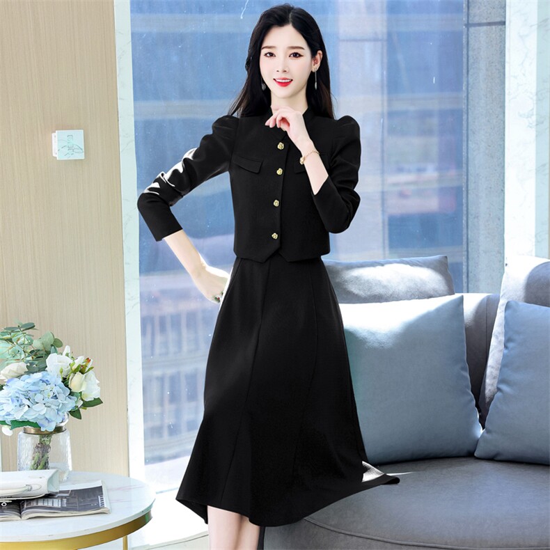 职业套装女高级感2024春秋新款时尚气质女神范短外套半身裙两件套,女装套装/套裙,卡杰菲