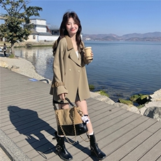 春装新款！大量现现！撞色拼接风衣外套2C133-6015-P185-K298，女装风衣，2C133