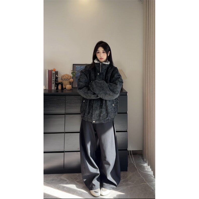 金属飞机扣座山加厚棉服夹克外套2330P115,男装夹克,星座506-1