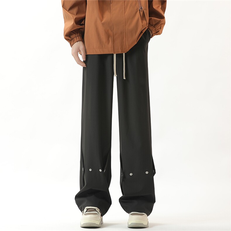 YK124P35控59品质保障！无影墙秋装垂坠微喇纽扣大码休闲西裤，男装西裤，电商A249