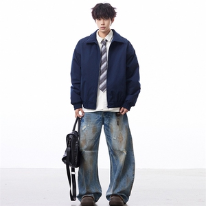 冬装老钱风加棉加厚夹克外套棉服男女翻领棉衣棒球服潮 M813-P65图片