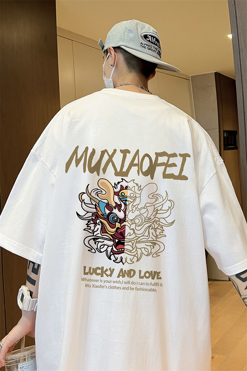 量大优可提供视频2024夏季新美式短袖T恤D223A-T24158-P18,男装T恤,电商019-1