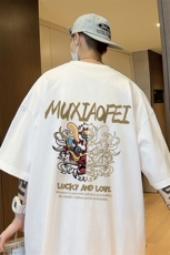量大优可提供视频2024夏季新美式短袖T恤D223A-T24158-P18，男装T恤，电商019-1