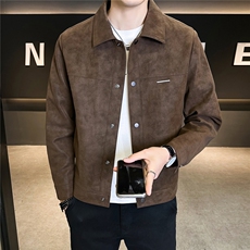 2026新款春季麂皮男士外套潮牌机车皮夹克A313-9975-P145188，男装夹克，电商A313