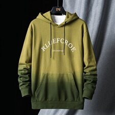 秋季渐变色潮流宽松韩版百搭休闲上衣服外套连帽卫衣DF73T，男装卫衣，电商A102