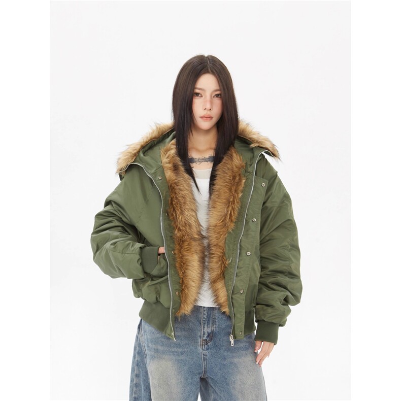 美式高级感连帽毛领座山雕外套男冬季夹克棉服潮M0220-P90,男装夹克,星座308B-2