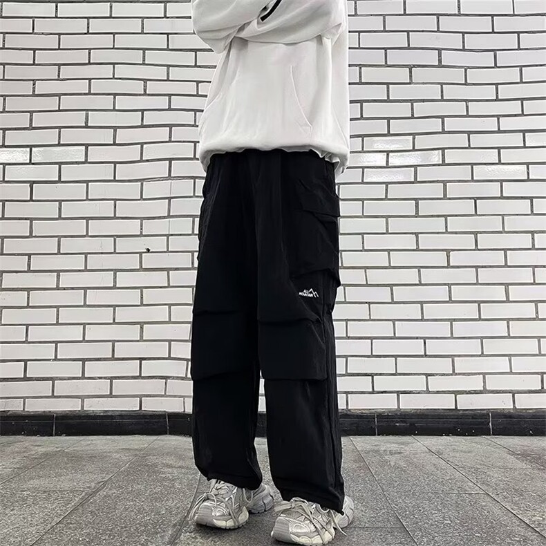 美式冲锋裤男款秋季户外潮牌机能宽松休闲抽绳束脚降落伞兵登山裤,男装休闲裤,星座1013