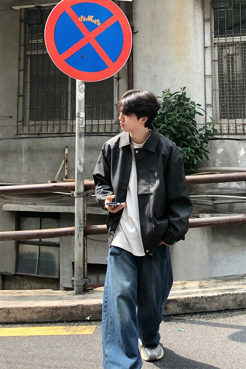 特P80无差价新款百搭拉链春秋时尚夹克外套-HJ5705港风街头,男装夹克,电商A003