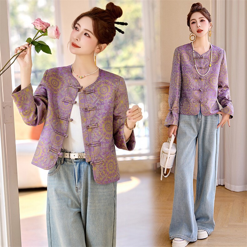 新中式国风短款外套女2025超火春装新款气质高级感超好看独特上衣，女装短外套，润尚靓点