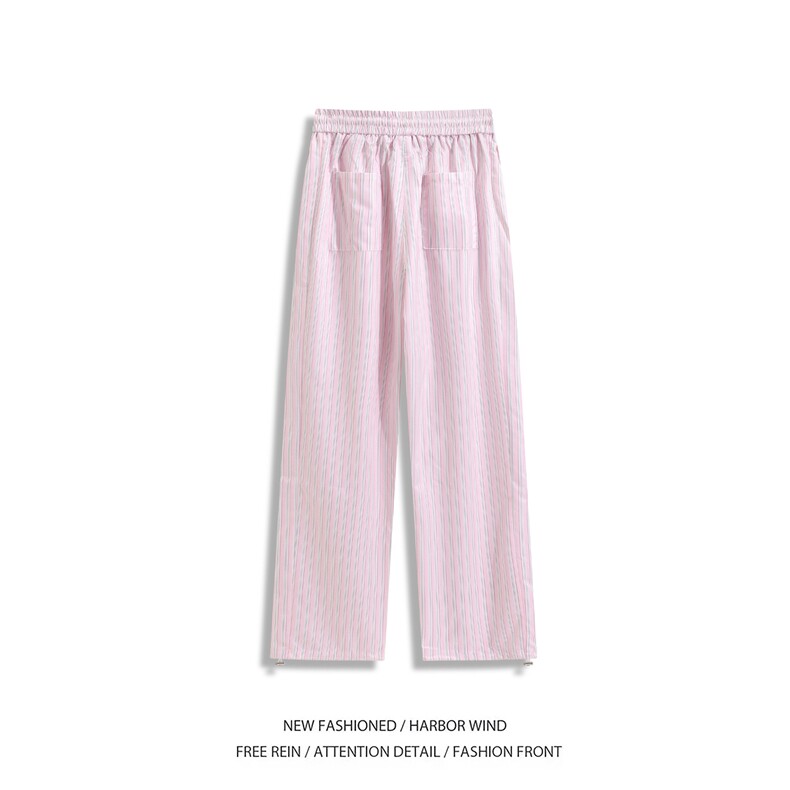 抖音品质潮流多巴胺撞色条纹宽松休闲裤B315-K25557-特p35控68,男装休闲裤,电商B315