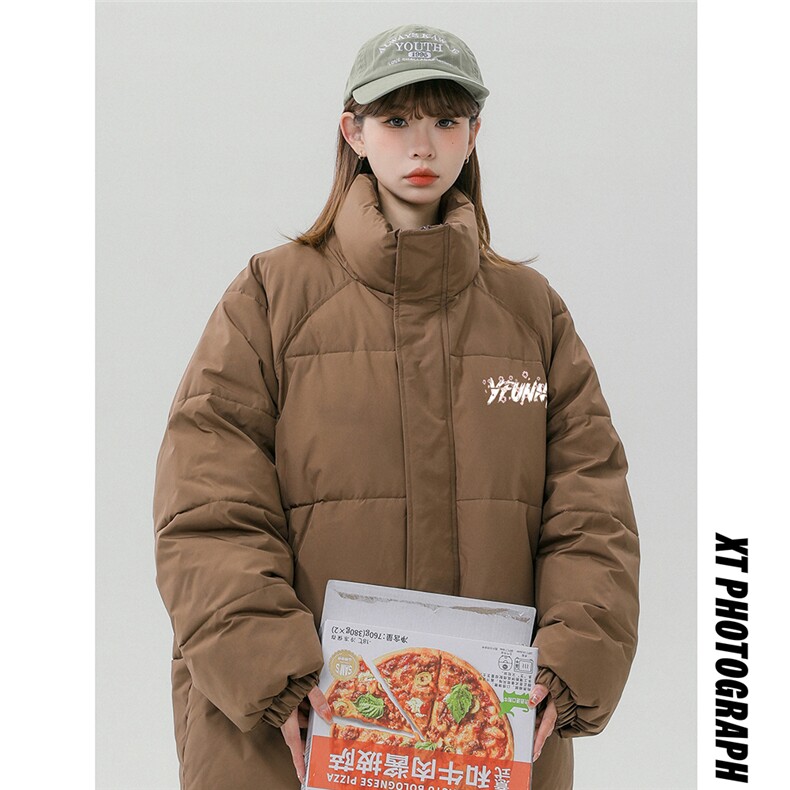 中性风冬季百搭宽松字母印花棉服外套TPMY63703特批P75控128,男装棉衣,电商A268