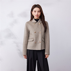 2025年秋季新款百搭金扣子羊毛开衫，女装羊毛衫，泰公羊绒