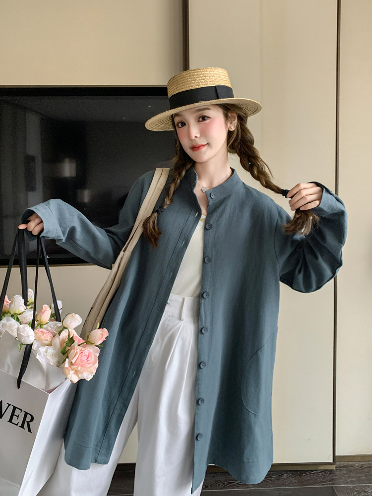 韩版学院风减龄衬衫外套女2025春季新款设计感小众磨毛长袖上衣,女装衬衫,浙宝192（原082）