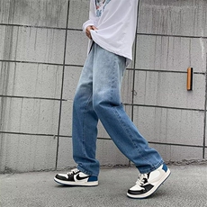 直脚流行牛仔裤潮男长裤夏季水洗宽松直筒拉链911-3-KK002-P35，男装牛仔裤，星座911-3