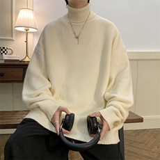 2023高领可翻领可印花纯色毛衣M02P38加绒P48，男装针织衫/毛衣，电商A169