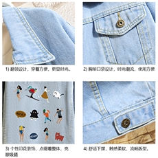 牛仔夹克男大码牛仔外套男茄克NJ77303-P60，男装工装外套，电商A040A