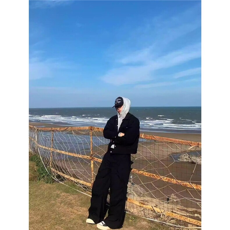 F825-P732026新款高密珠地双色雕毛夹克,男装夹克,电商B323A