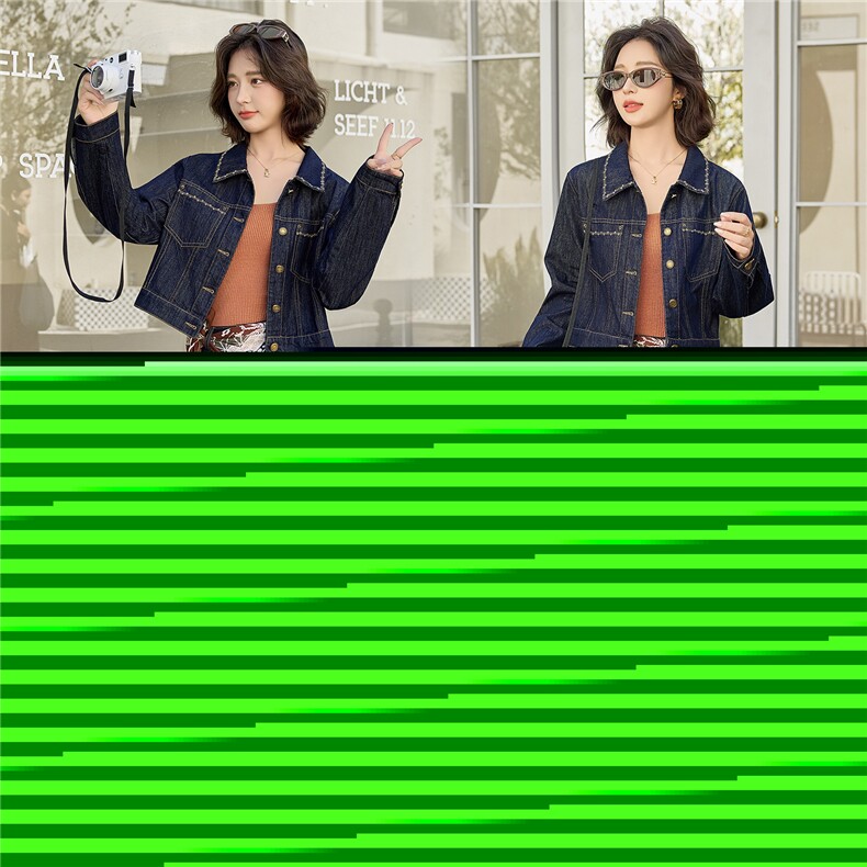 新款欧洲站牛仔套装两件套加送丝巾秋季时尚阔腿裤潮流女装,女装套装/套裙,E百度