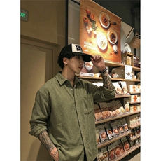 灯芯绒长袖衬衫春季男士玉米格青少年宽松工装上衣D03-TP28不，男装衬衫，电商A102