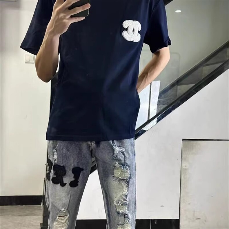 1506-1/KT771/P45牛仔裤男欧洲站刺绣破洞弹力修身小脚裤潮牌痞帅,男装牛仔裤,星座1506-1